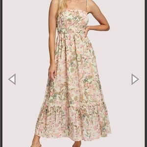 🧡🌷🌿🩷 SALE Lost + Wander Wildflowers Floral Maxi Dress - Pink, Orange and Green